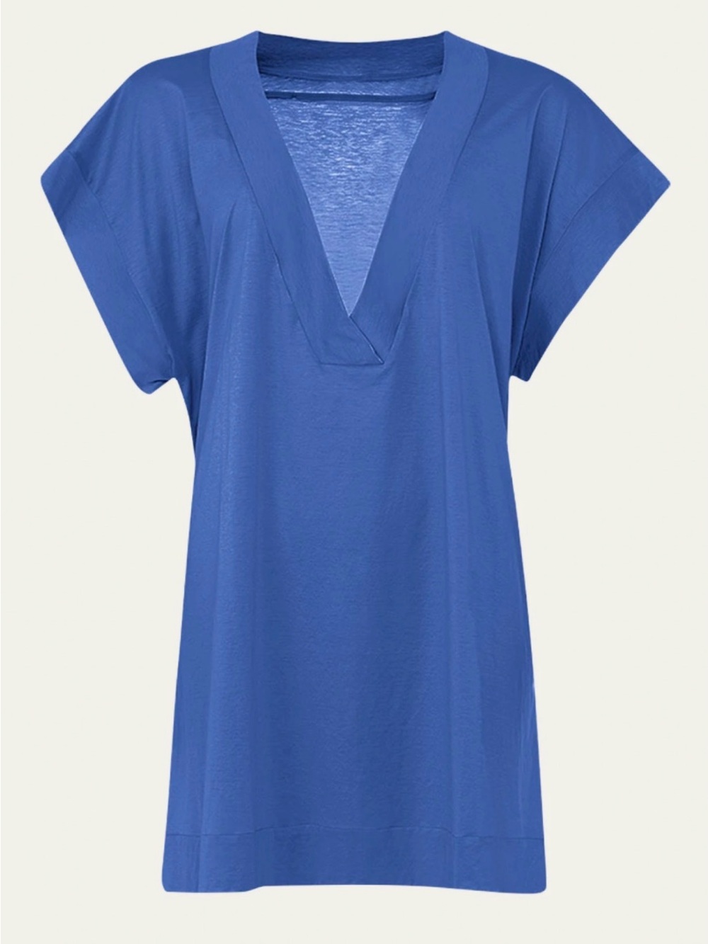 Classic V-Neck Tunic Top in Royal Blue
